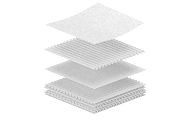 薄紙の加工技術<br>高精度の「コルゲートハニカム構造」
